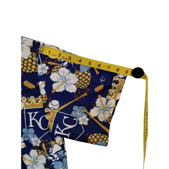 Kansas City Royals Men's Size M Minit Mart Blue Hawaiian MLB Stadium Shirt - Picture 8 of 9